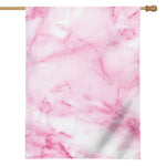 White Pink Marble Print House Flag