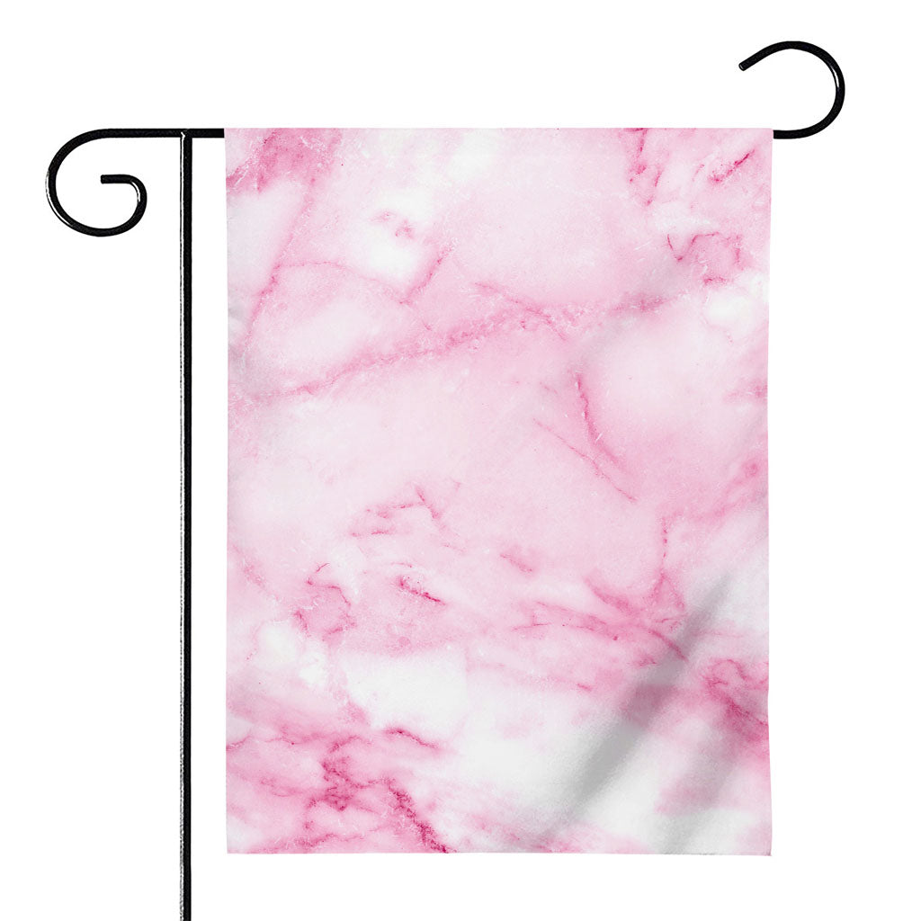 White Pink Marble Print House Flag
