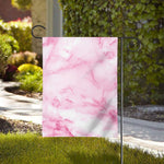 White Pink Marble Print House Flag