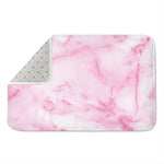 White Pink Marble Print Indoor Door Mat