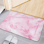 White Pink Marble Print Indoor Door Mat