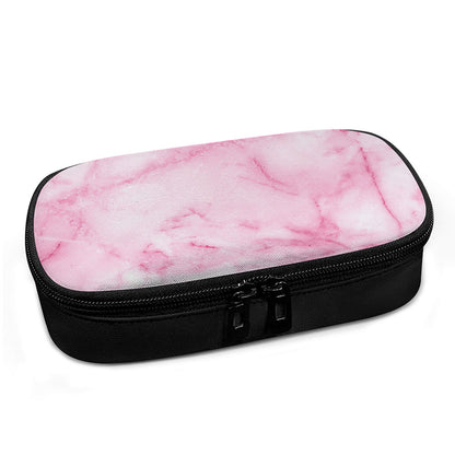 White Pink Marble Print Insulin Cooler Travel Case