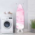White Pink Marble Print Ironing Board Cover