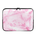 White Pink Marble Print Laptop Sleeve