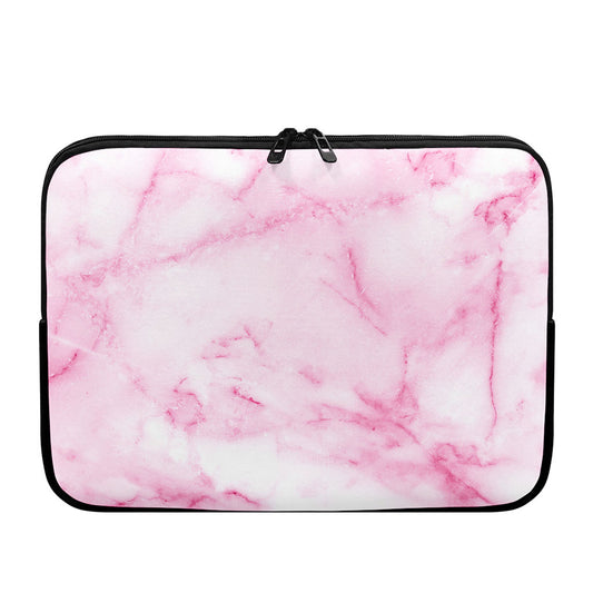 White Pink Marble Print Laptop Sleeve