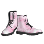 White Pink Marble Print Backpack