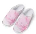 White Pink Marble Print Mesh Casual Shoes