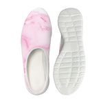 White Pink Marble Print Mesh Casual Shoes