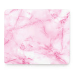White Pink Marble Print Mouse Pad