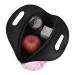 White Pink Marble Print Neoprene Lunch Bag