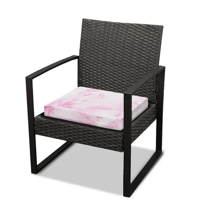 White Pink Marble Print Outdoor Seat Cushion Cover