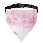 White Pink Marble Print Over The Collar Dog Bandana