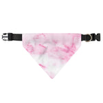 White Pink Marble Print Over The Collar Dog Bandana