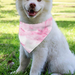 White Pink Marble Print Over The Collar Dog Bandana