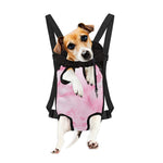 White Pink Marble Print Pet Carrier Backpack