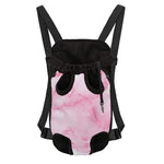 White Pink Marble Print Pet Carrier Backpack