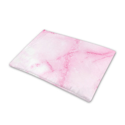 White Pink Marble Print Pet Cooling Mat Cover