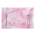 White Pink Marble Print Placemat