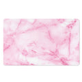 White Pink Marble Print Polyester Doormat