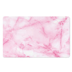 White Pink Marble Print Polyester Doormat