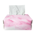 White Pink Marble Print Rectangle Tissue Box Cover
