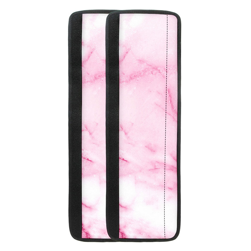 White Pink Marble Print Refrigerator Handle Covers