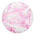 White Pink Marble Print Round Blanket