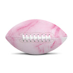 White Pink Marble Print Rugby Ball