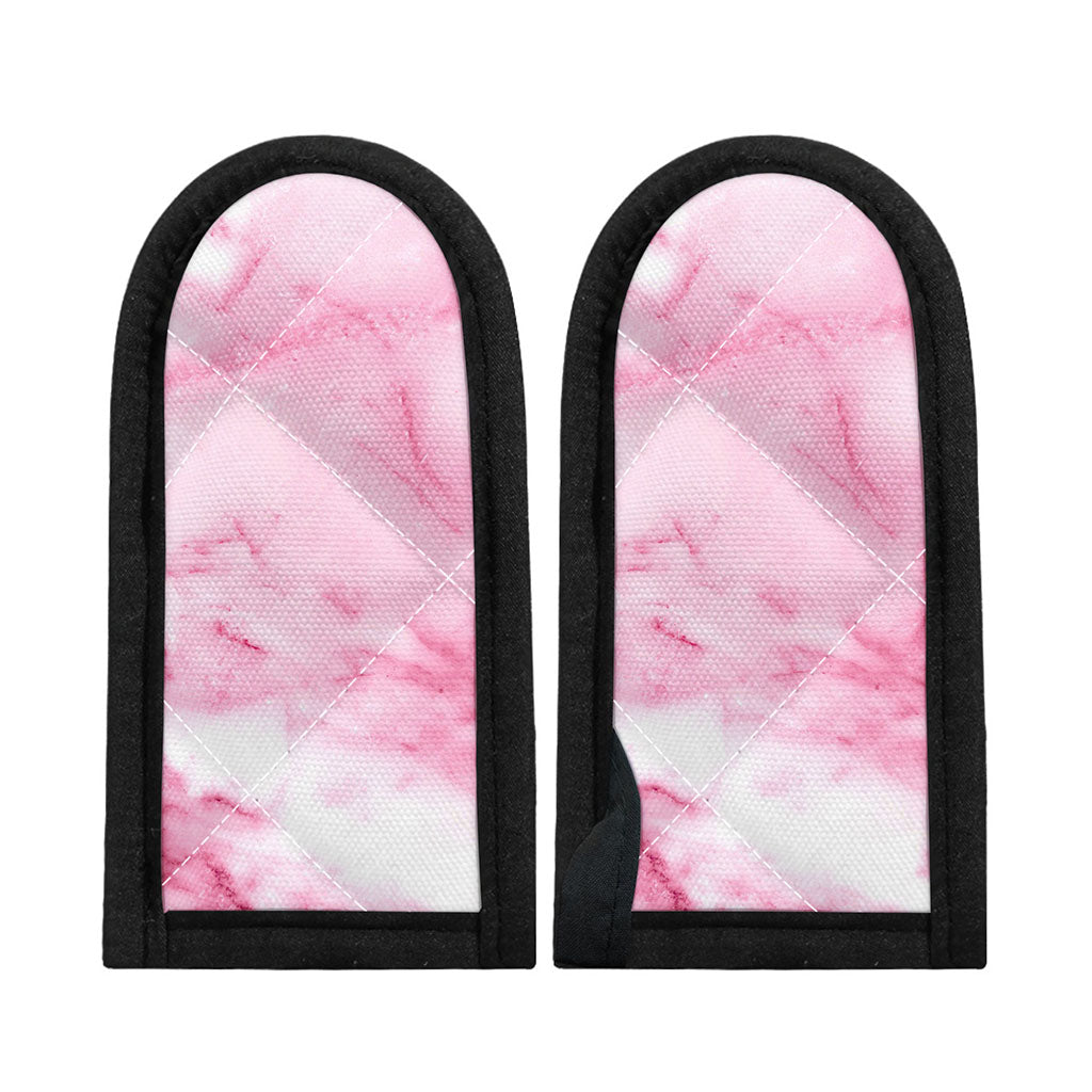 White Pink Marble Print Skillet Handle Cover