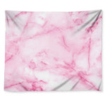 White Pink Marble Print Tapestry