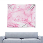 White Pink Marble Print Tapestry