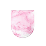 White Pink Marble Print Toilet Lid Cover