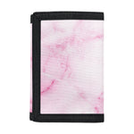 White Pink Marble Print Trifold Wallet