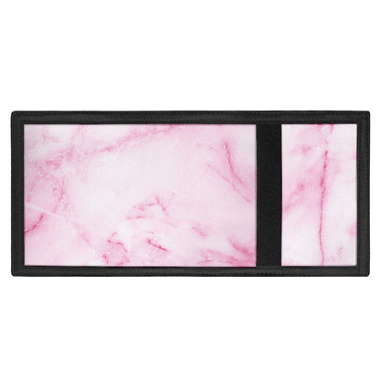 White Pink Marble Print Trifold Wallet
