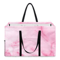 White Pink Marble Print Utility Tote Bag