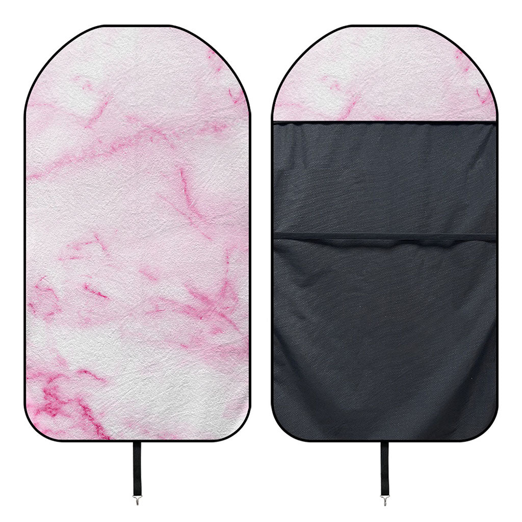 White Pink Marble Print Waterproof Car Seat Cover