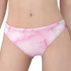 White Pink Marble Print Women's Panties