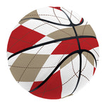 White Red And Beige Argyle Pattern Print Basketball
