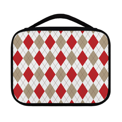 White Red And Beige Argyle Pattern Print Classic Bible Case