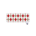 White Red And Beige Argyle Pattern Print Extended Mouse Pad