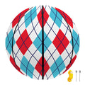 White Red And Blue Argyle Pattern Print Basketball