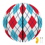 White Red And Blue Argyle Pattern Print Basketball