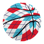 White Red And Blue Argyle Pattern Print Basketball