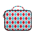 White Red And Blue Argyle Pattern Print Briefcase Bible Bag