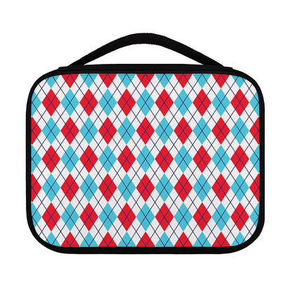 White Red And Blue Argyle Pattern Print Classic Bible Case