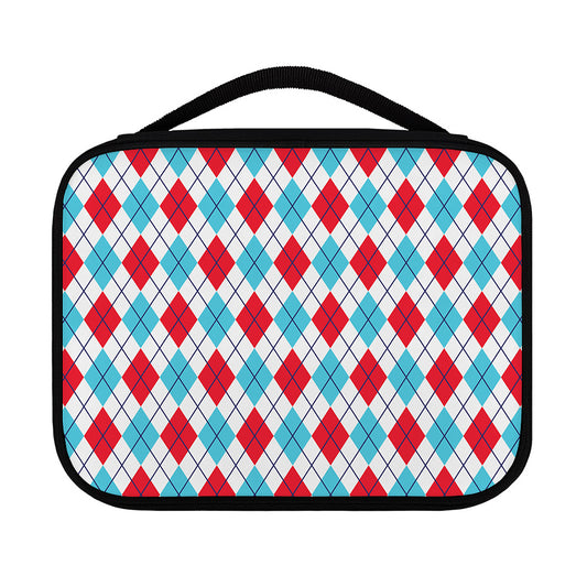 White Red And Blue Argyle Pattern Print Classic Bible Case