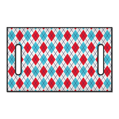 White Red And Blue Argyle Pattern Print Golf Cart Seat Cover