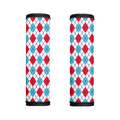 White Red And Blue Argyle Pattern Print Handle Covers