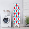 White Red And Blue Argyle Pattern Print Ironing Board Cover