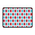 White Red And Blue Argyle Pattern Print Kitchen Mat